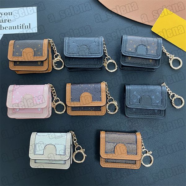 Designer Earphone Case Cover Headset Accessories Universal Type Earphones Protection Bags With Key chain 7x6x3cm