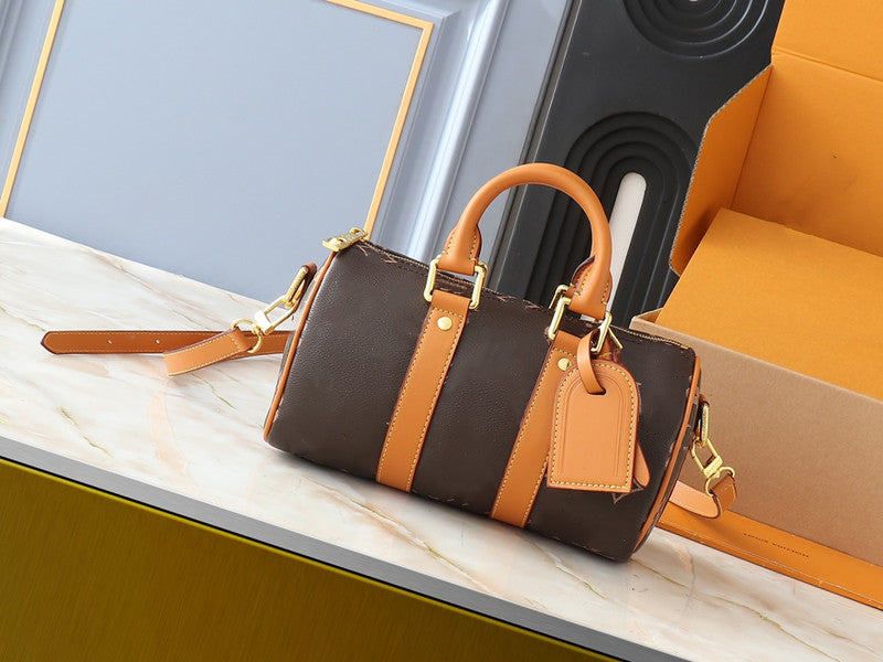 Designers Keep 25 Luxury Designer Men Crossbody Bag High Quality Leather Shoulder Bag Handbag Boston Boy Messenger Bag CITY KEEPALL dhgate