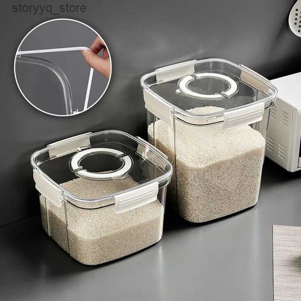 Jars Canisters 5KG Kitchen Container Bucket Jar ur Storage Tank Sealed Rice Insect-Proof Moisture-Proof Grain Food Store Box Pet Do L240308
