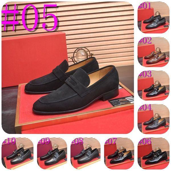 67style Luxury Men&#039;s Fashion Party Dress Shoes British Pointed-toe Shiny Leather Mens Slip-On Designer Dress Business Office Shoes Men