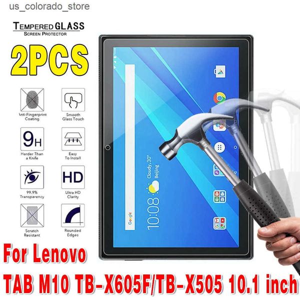 Tablet PC Screen Protectors 2PCS tempered glass flat screen for Lenovo TAB M10 TB-X605F-TB-X505 10.1-inch 2.5D bubble transparent protective