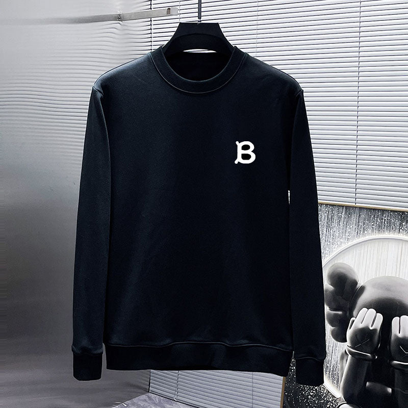 Men&#039;s Hoodies & Sweatshirts Business casual collar solid color sweater designer sweater men winter Warm Double label BBBBBBB