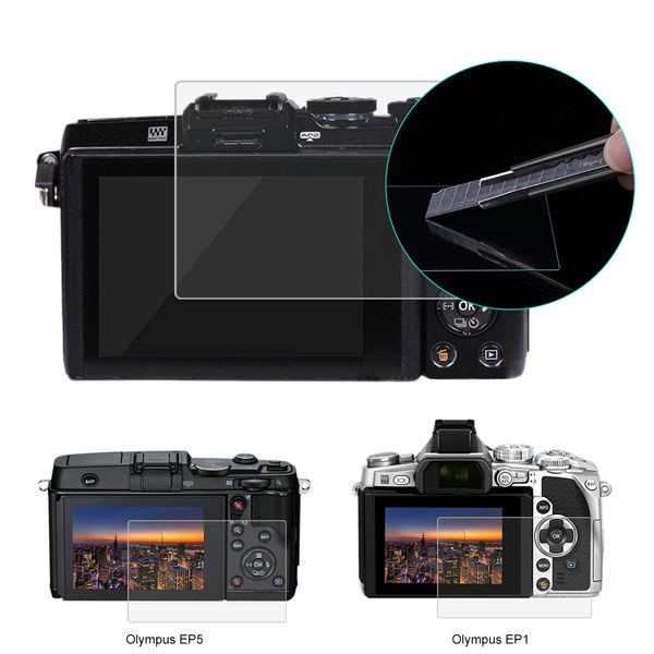 9H Tempered Glass LCD Screen Protector Film For Olympus Camera E-M10 Mark II, E-M10, EPL7-EPL8, EP5, EM1 LCD Screen Guard Film