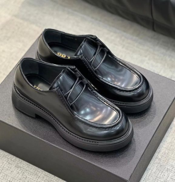 Elegant Allure Diapason Opaque Sneakers Shoes Party Business Dress Brushed Leather Lace-up Men Oxford Walking Gentleman Loafers Comfort Foot