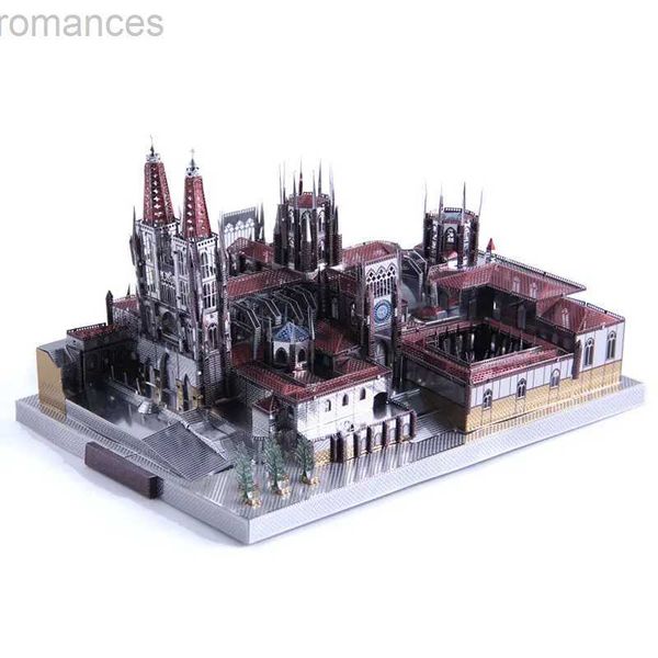 3D Puzzles MMZ MODEL Microworld 3D metal Puzzle Burgos Cathedral Model DIY 3D laser cutting Jigsaw puzzle model Nano Toys for adult Gift Y24