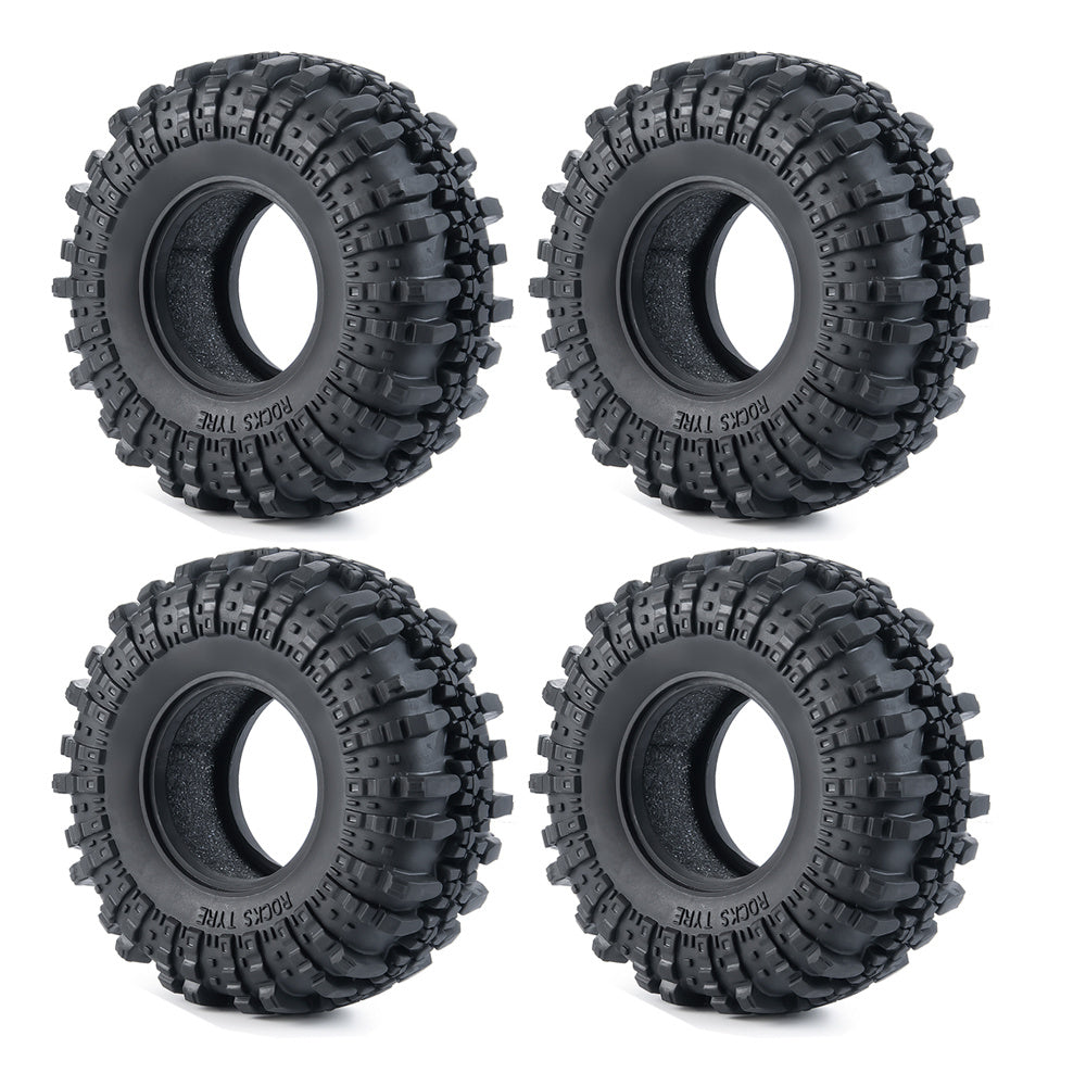 TEMU 4pcs 107mm Tire Tyre With Foam For Rc 1-10 1.9" Wheel Scx10 D90 -4 90046 Car