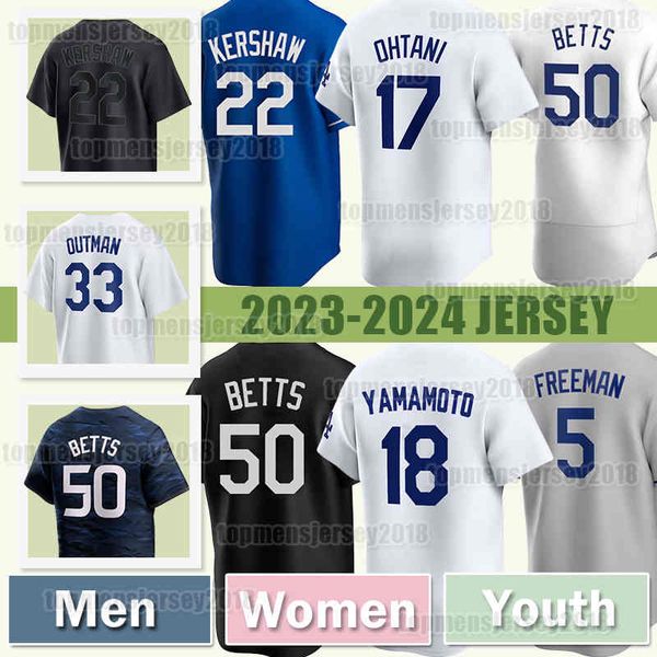 Mookie Betts Jersey Shohei Ohtani Baseball Dodgers Clayton Kershaws Freddie Freeman Enrique Hernandez Los Angeleses Yoshinobu Yamamoto Tyler