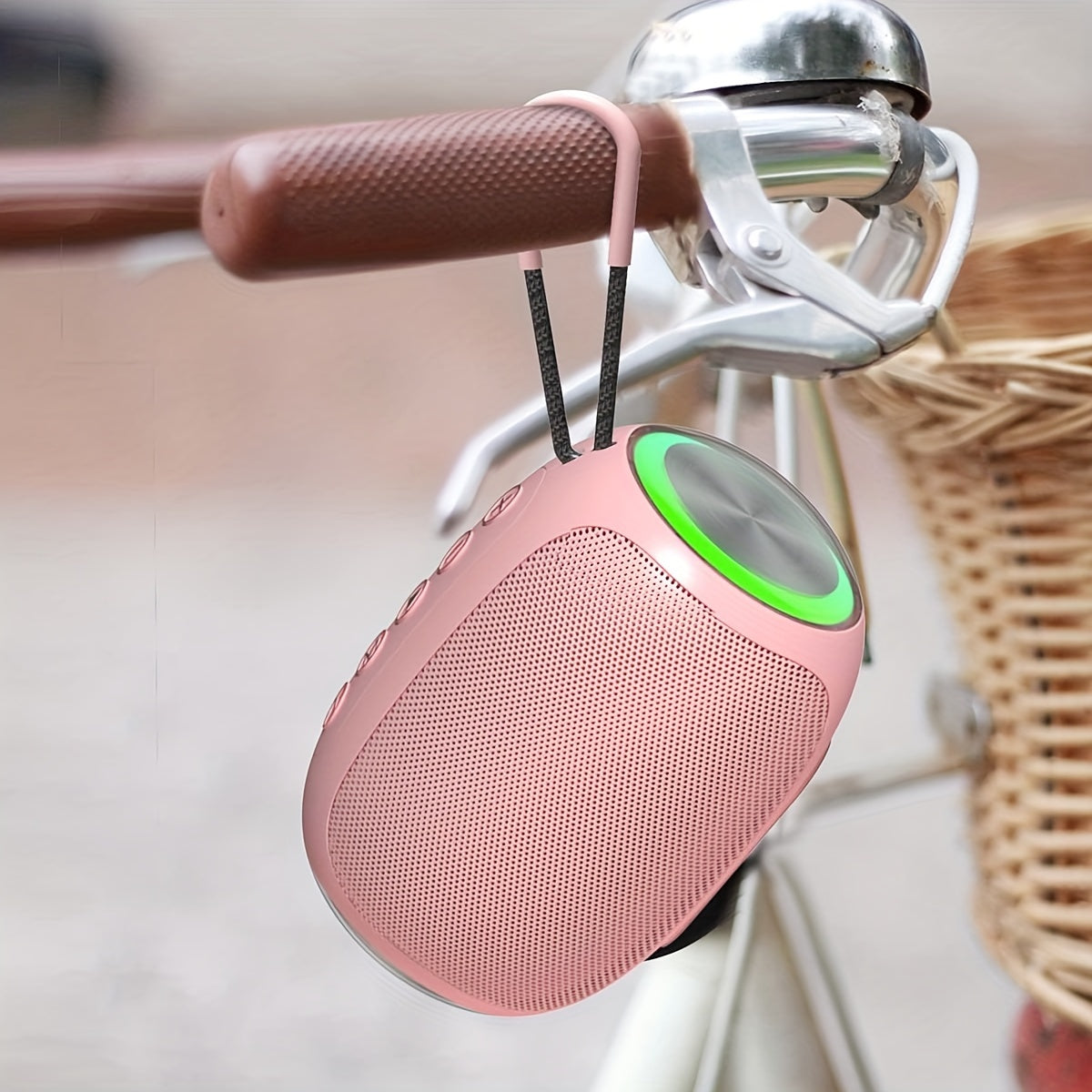 TEMU : 15w Wireless Speaker Speaker, Portable Stereo, Home Subwoofer, Large Volume Outdoor Desktop Computer Mini Speaker, With Led Light, Great