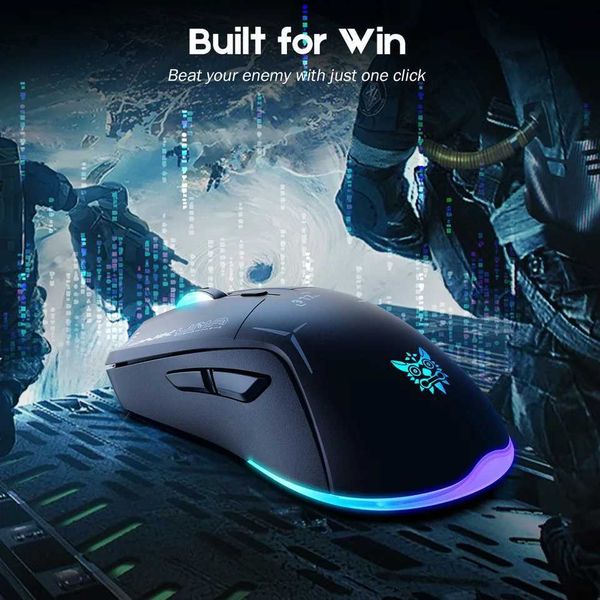 Mice 2024 New CW917 Gaming Mouse 7-Color RGB Loop Illumination 4-speed Driver Adjustable RGB Mouse y240914