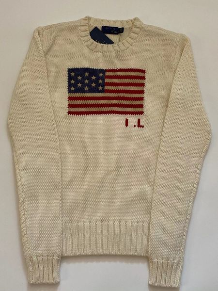 US Women&#039;s knitting sweater - Flag of the United States sweater 2023 winter fashion comfortable cotton pullover
