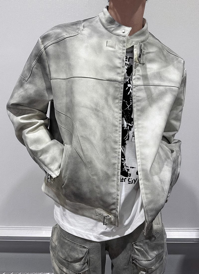 Men&#039;s Jackets Y2K Style PU Leather Coat Streetwear Fashion Turn-down Collar Zip-up Leather Coats Autumn Winter Chic Outerwear