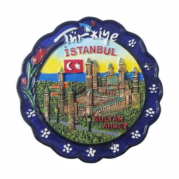 Istanbul Turkey 3D Fridge Magnet Souvenir GiftResin Handmade Sultan Ahmet Refrigerator Magnet Home Decoration CollectionXJ240809