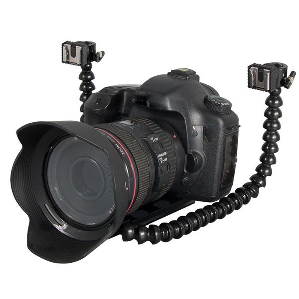 Flexible arm Bracket Bendable Flash Light Stand dslr camera Flash Bracket adapter mount hot shoe flash Holder for Flash Bracket