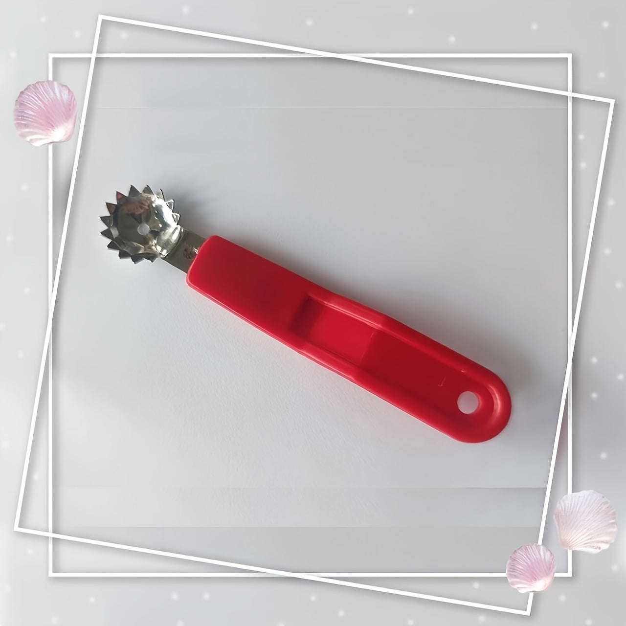 TEMU Stainless Steel Fruit And Vegetable Corer - Effortlessly Remove Tomato Stems And Core Strawberries, Durable Kitchen Tool For Easy Preparation