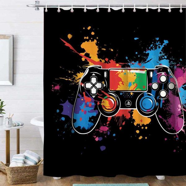 Shower Curtains 1 game printed shower curtain lining - perfect for bathroom decoration - includes 12 hooks suitable for all seasons decorati