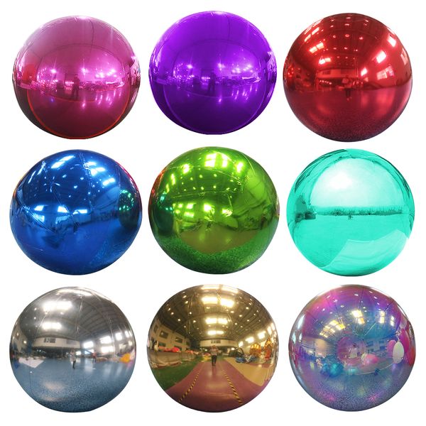 Outdoor Activities Giant Silvery Inflatable Mirror Ball For Disco Party Decoration 50cm 100cm Inflatable Mirror Spheres Balloons