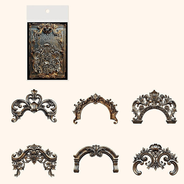 24 Stück 6 Stile Papier-Scrapbook-Aufkleber.