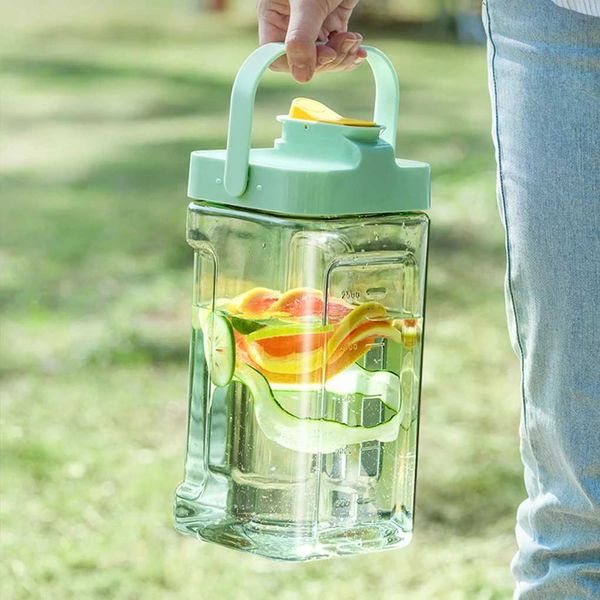 3.5L Large Capacity Sports Water Bottle Outdoor Portable DIY Cold Beverage Dispenser Refrigerator Kettle Drinkware ContainerXJ241026