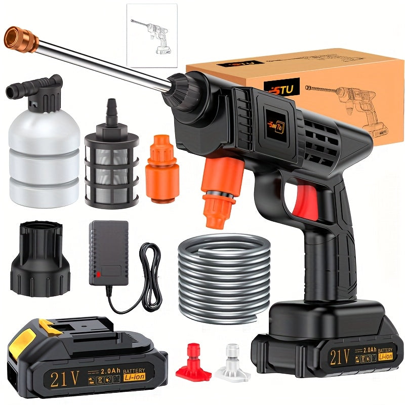 TEMU High-pressure Foam Cannon Gun - Car Care Exterior Care - Portable, Quick Connect Nozzles, Cordless, Stainless Steel, Versatile Washer For