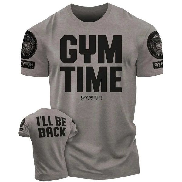 Camiseta de treino de fitness de ginástica de ginástica de ginástica esportes de esportes de esportes rápidos ao ar livre Muscular masculino
