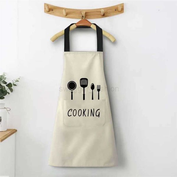 Kitchen Household Cooking Apron Men Women Oil-proof Waterproof Adult Waist Fashion Coffee Overalls Apron Kitchen Accessories 1PCXJ240731