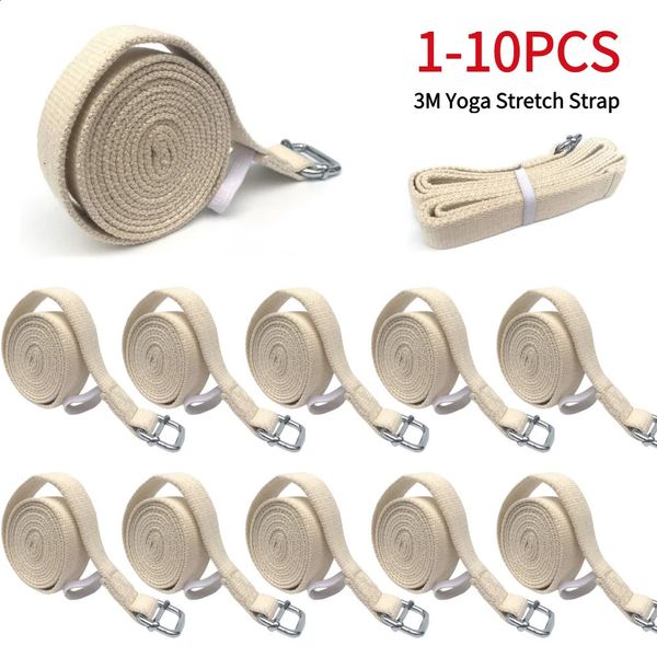 110PCS 98ft Yoga Stretch Strap DRing Belt Waist Leg Fitness Adjustable Outdoor Equipment for Women Supplies 241216