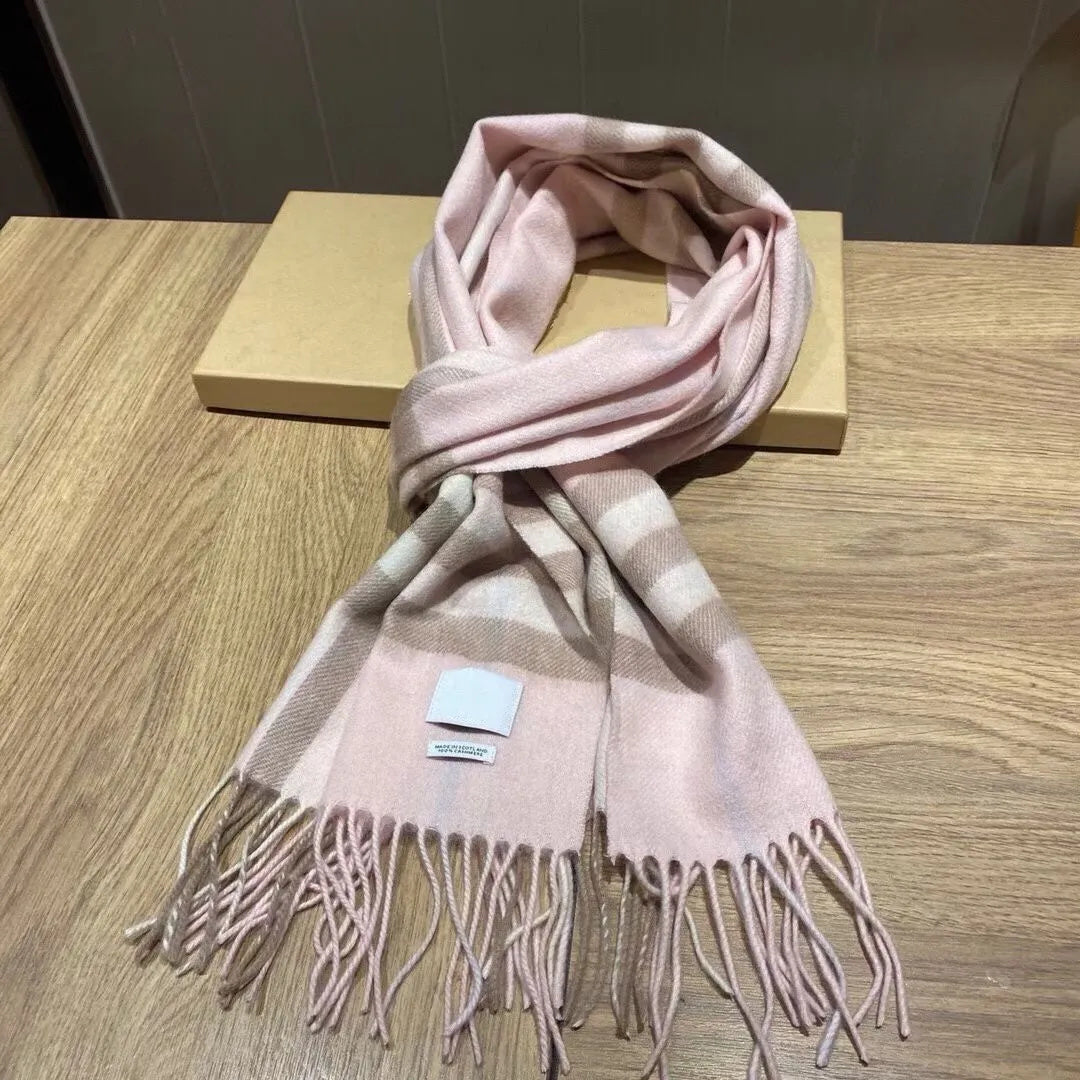 Classic Plaid Women Man Designer Scarf 100% Cashmere Scarves For Winter Warm Womens and mens Long Wraps Size 180x30cm With Box dhgate