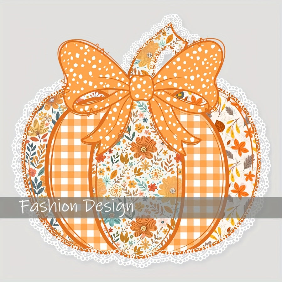 TEMU Fall Lace Floral Pumpkin Diy Iron-on Heat Transfer Sticker Decal Patch, Suitable For T-shirts, Sweatshirts, Pillowcases, Fabric, Canvas Bags And