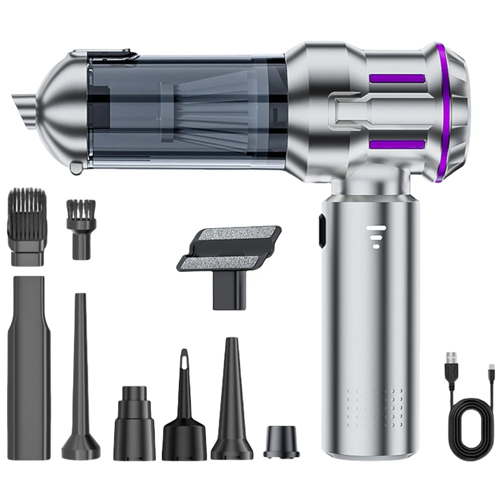Car Vacuum Cleaner Cordless Portable Rechargeable High Power Vacuum Cleaner Brushless Motor Cleaner for Car Home Keyboard Cleaning