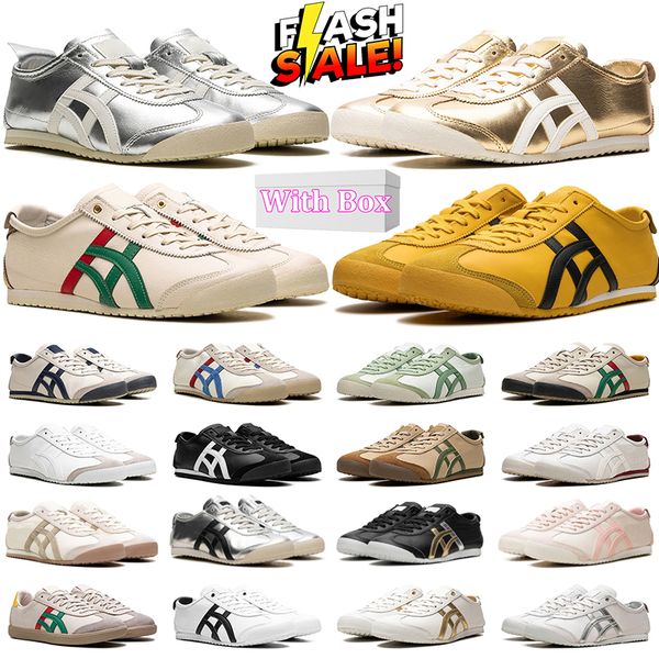 Free shipping with box designer shoes tiger Tokuten mexico 66 mens Casual sneakers Personality Triple Black White Pure Gold Kill Bill women