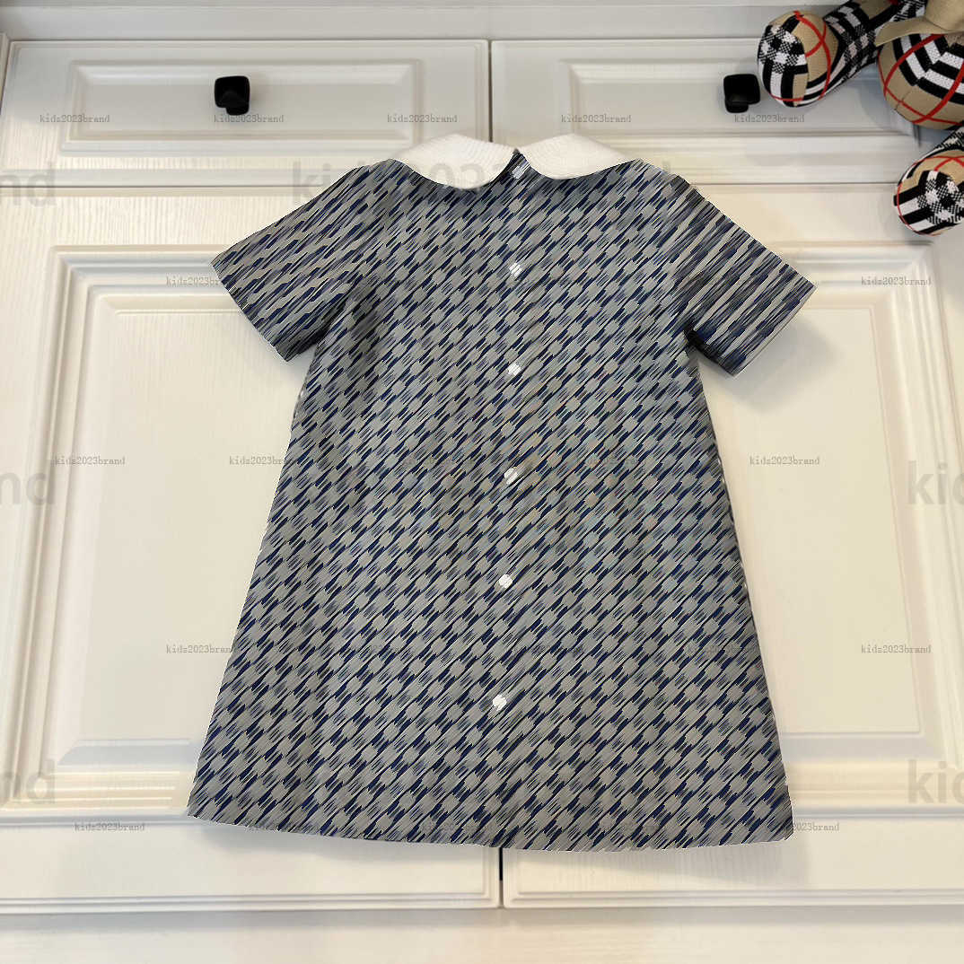 fashion 25SS summer deisgner dress Doll collar skirt girls pleated skirt double breasted cotton sports dresses short sleeve skirts high end pricesse