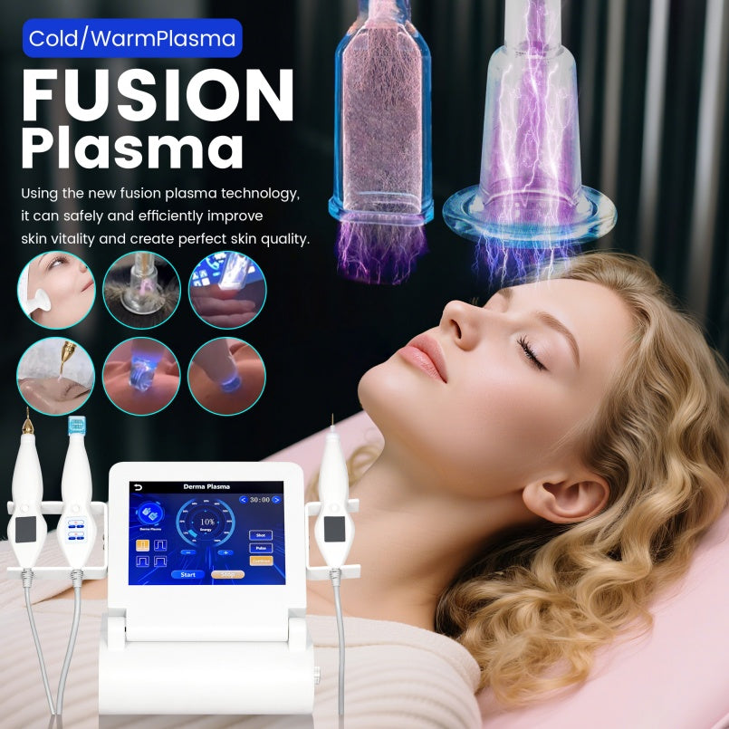 6 In 1 Factory Supply Pigmentation Treatment Plasma Device Easy Adjust Energy Hot And Cold Therapy Skin Care Tool