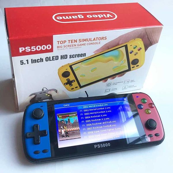 Portable Game Players 5000 portable handheld game console suitable for 1-MAME-MD-NES-SNES video games modern portable 5-inch 3000+game conso