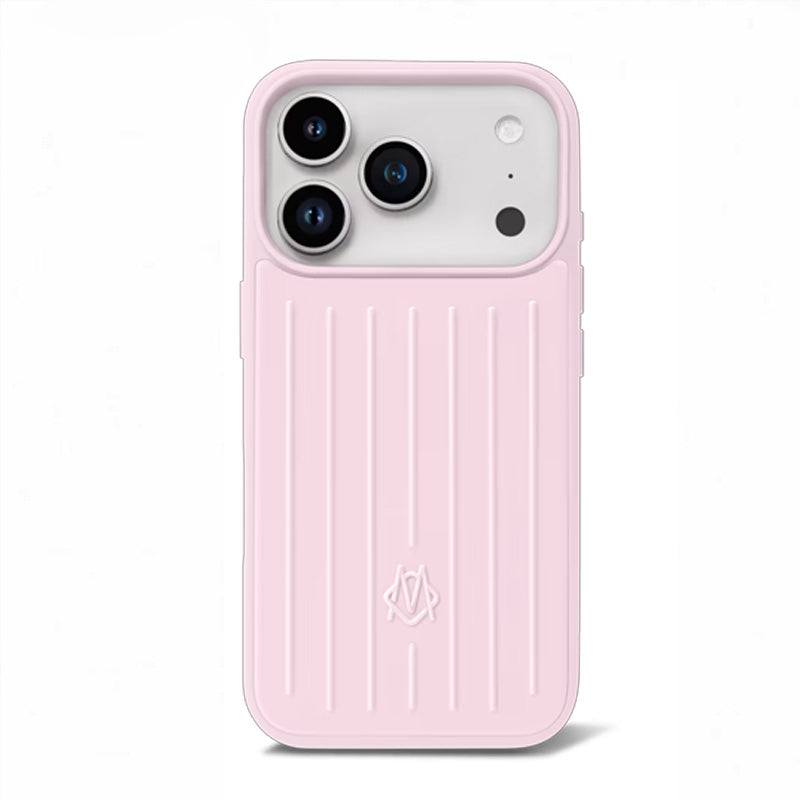 pink Phone Case Suitcase Designer iPhone Case for Apple iPhone 17 Pro Max 16 15 14 13 Polycarbonate Aluminum Alloy MagSafe Weave Back Cover Coque Fu