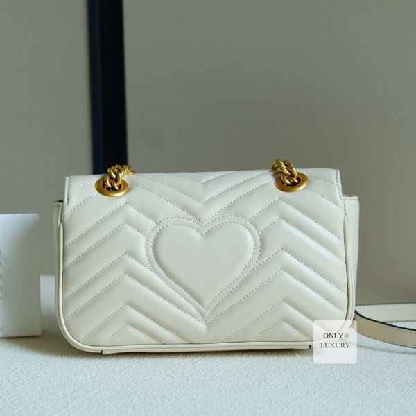 Designer luxury shoulder bag lambskin genuine leather handbag messenger envelope chain strap lady women heart crossbody purse mirror quality