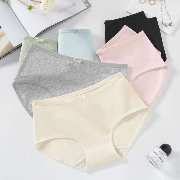 Independent Packaging 5A Antibacterial Bow Cute Girl Solid Color Elegant Women&#039;s Underwear Lingerie Women Underwear Underwears Woman Ca