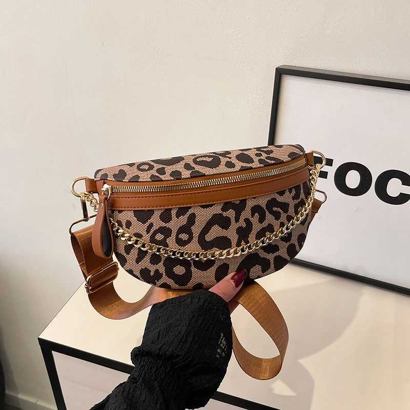 Leopard Print PU Waist Bag Designer Fanny Pack Woman Chest Pack Luxury Belt Bag phone Purse Fashion Lady Shoulder Crossbody Bags W250604