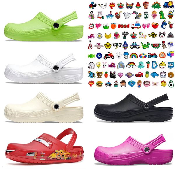 Sandals Designer Slides Fashion Sandals Famous Luxury Women Men Low Platform Lightning Cars Black White Red Green Blue Slippers Colourful Ro