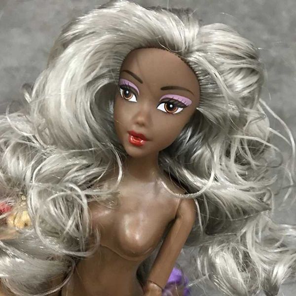 New 30cm African Doll 1-6 Bjd joints Movable Black Skin Body Exploding-curls Hair Dress Up Toys for Baby Girls X250210