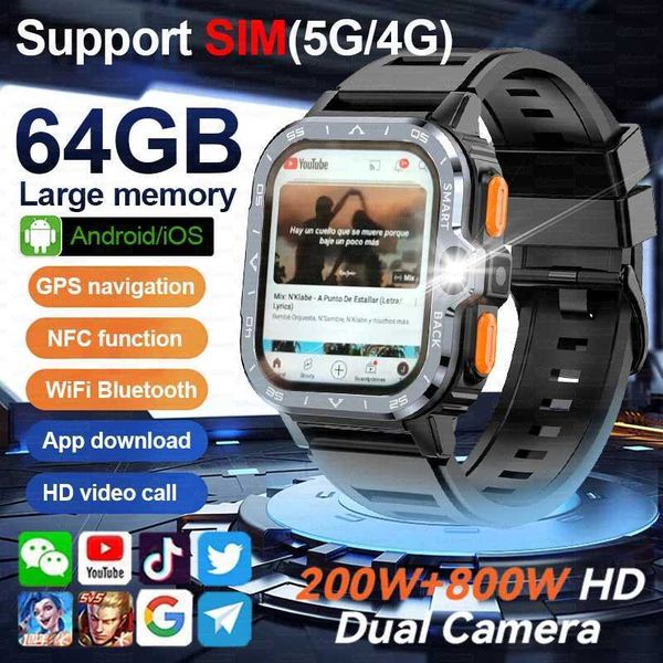 Smart Watches Suitable for Huawei PGD smartwatch dual camera 64GB 16GB memory GPS WiFi waterproof phone SIM card Android smartwatch PK DW88