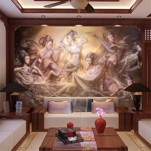 Personality 3d wallpaper customization of the beauty Figure fresco wallpaper modern wallpapers for living room
