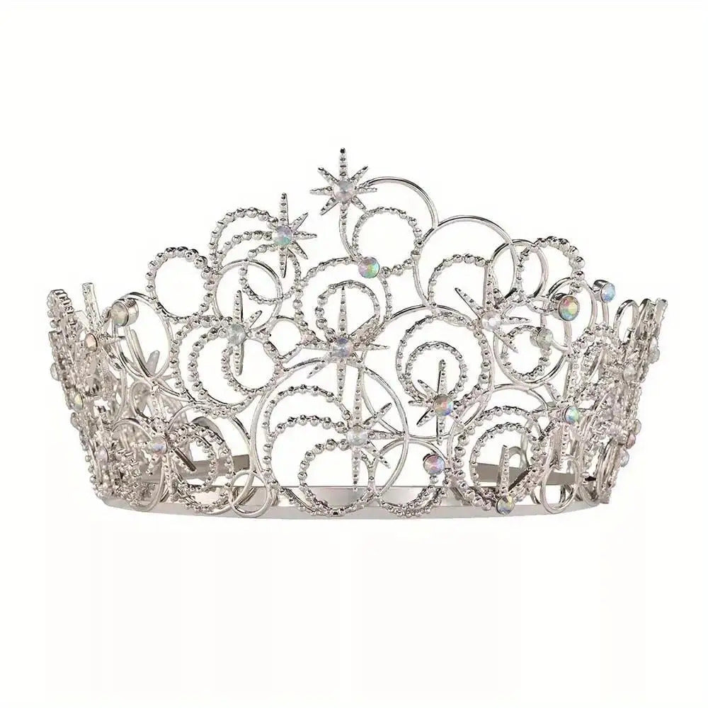 TEMU Bubble Crown - Elegant Fairy-tale Princess Costume Crown With Sparkling -like Beads & Floral , Lightweight For Themed Parties, Cosplay, Inspired