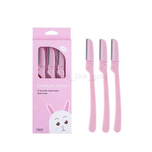 Karsyngirl 3 pieces-batch female facial care hair removal tools makeup shaver eyebrow trimmer safe shaving makeup tools W240731