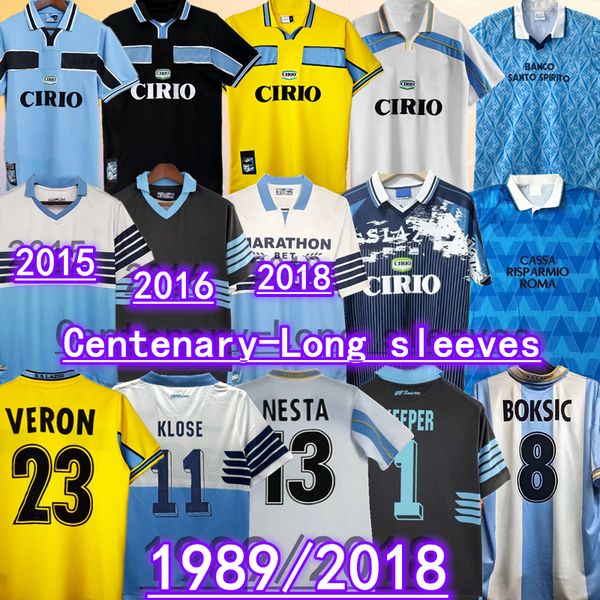 1989 1998 1999 2000 2001 Lazio Retro Soccer Jerseys Vieri SALAS MIHLOVIC VERON STANKOVIC MANCINI NESTA NEDVED INZAGHI Vintage Football Shirt