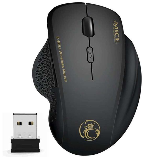 Wireless Mouse Ergonomic Computer Mouse PC Optical Mause with USB Receiver 6 buttons 2.4Ghz Wireless Mice 1600 DPI For Laptop Y240820