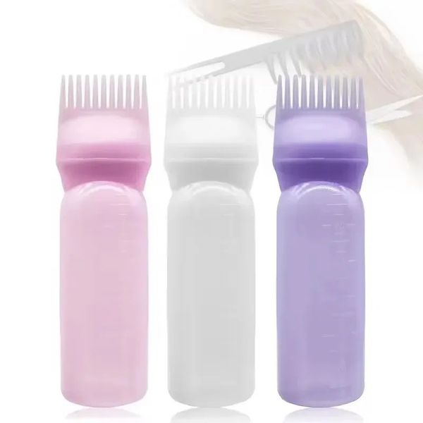 NEW 2024 Brush Bottles Shampoo Oil Comb Dye Bottle Applicator Coloring Styg Tool for Hair Dyeing