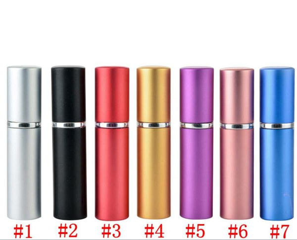 Portable Mini Aluminum Refillable Perfume Bottle With Spray Empty Makeup Containers With Atomizer For Traveler 5ml