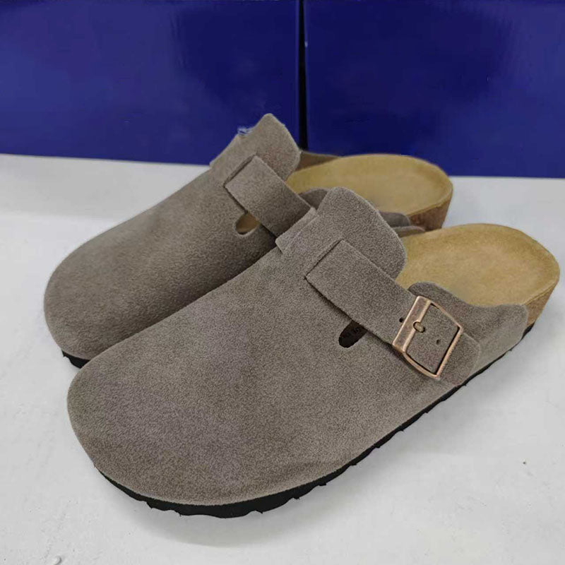 With Box Designer Clogs Arizona Sandals Women Men Mules High Quality Fashion Suede Taupe Summer Slippers Cork Flat Soft Fluffy Black Grey Beach Slid
