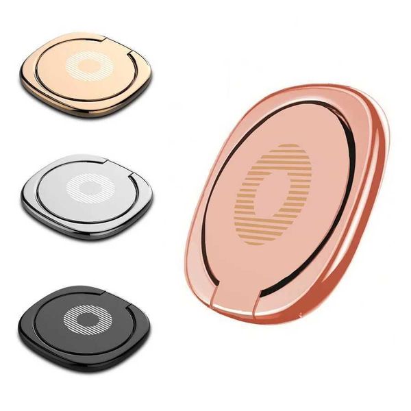 Cell Mounts Holders 4 Colours Foldable Thin Phone Holder Spin Finger Ring 360 Degree Rotatable Metal Socket For Magnetic Car Mount Smartphon