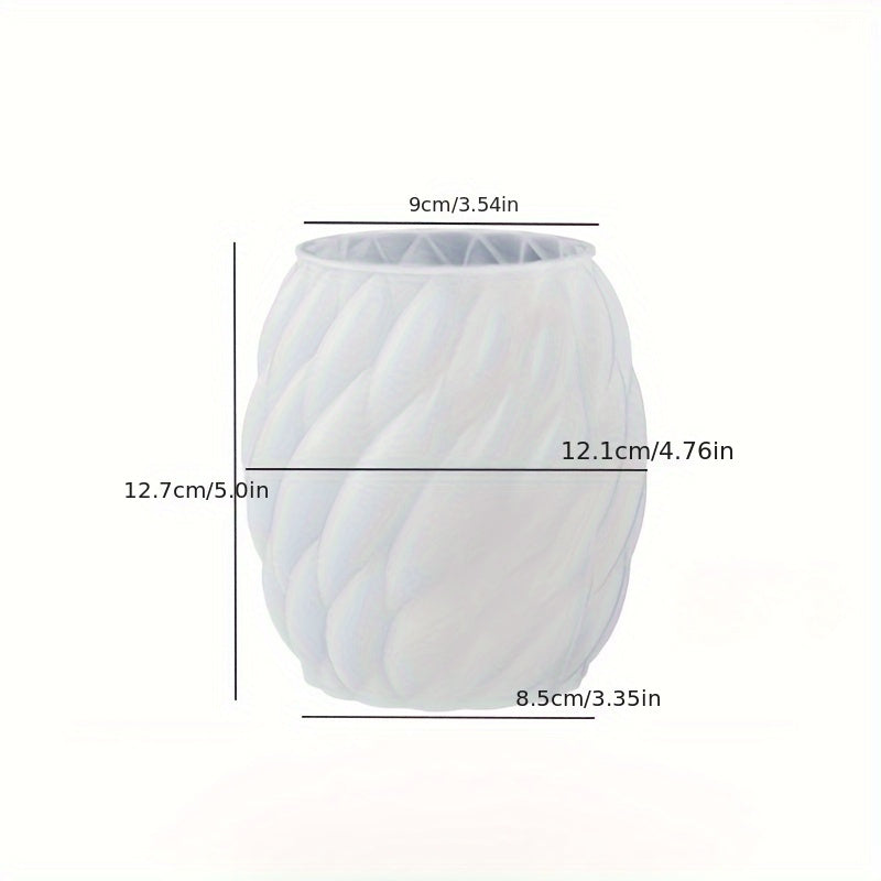 TEMU Resin Twirl Raindrop Shape Candle Mold 3d Geometric Curved Pillar Silicone Candle Soap Mold For Resin, Wax, Polymer Clay